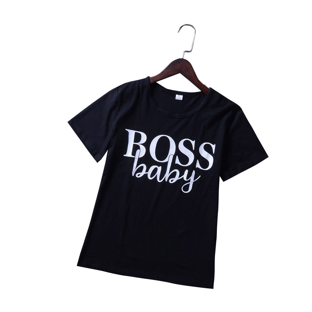 Casual Letter Printed T-shirt Tops Lady Tee Printed Short Sleeve Tops