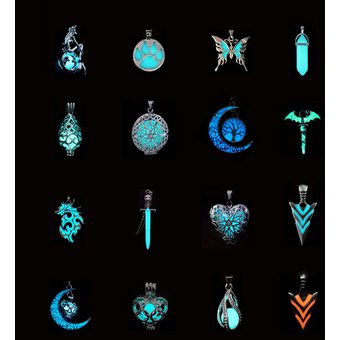 Luminous Glowing Pendant Necklace Glow In The Dark for Women Men Halloween Gift